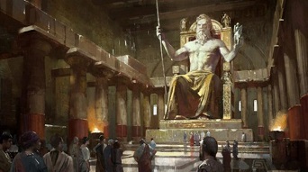 Dünyanın yedi harikası Olympia Zeus Heykeli