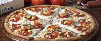 Pizza symbol of  Italian cuisine