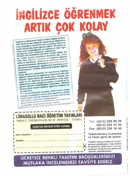 Limasollu Naci Öğretim Yayınları Reklam 5