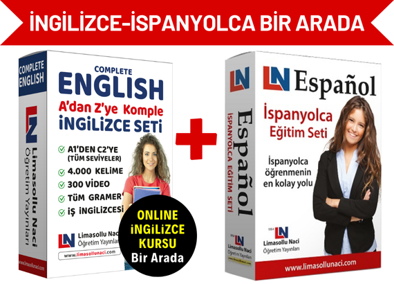 İngilizce  Seti +  Online İngilizce Kursu ve İspanyolca Seti Bir Arada