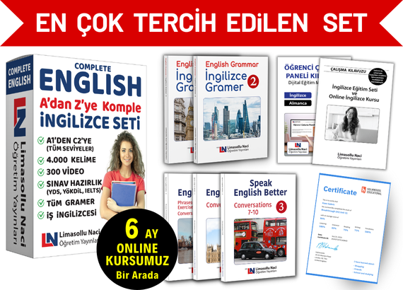 Komple İngilizce Eğitim Seti + 6 Ay Online İngilizce Kursu Bir Arada