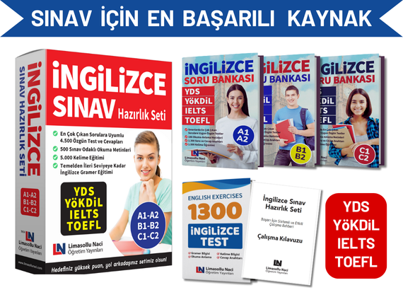 İngilizce Sınav Hazırlık Seti - YDS, YÖKDİL, IELTS, TOEFL, LGS