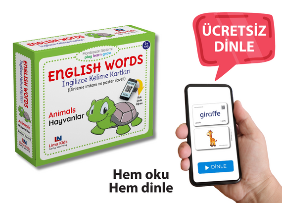 İngilizce Kelime Kartları - English Words - Animals/Hayvanlar
