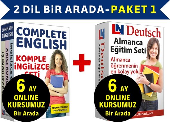 İngilizce Eğitim Seti ve Almanca Eğitim Seti + Online Kurslar Bir Arada
