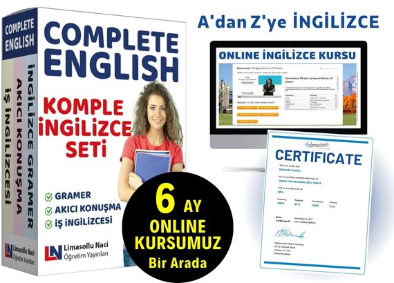 Komple İngilizce Eğitim Seti + 6 Ay Online İngilizce Kursu Bir Arada