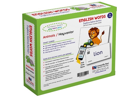 İngilizce Kelime Kartları - English Words - Animals/Hayvanlar