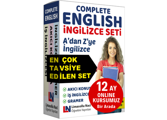 Komple İngilizce Eğitim Seti + 12 Ay Online İngilizce Kursu Bir Arada