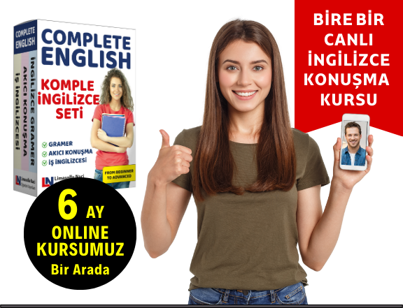İngilizce Seti + 6 Ay Online Kurs + 3 Ay Bire Bir Canlı Ders Bir Arada