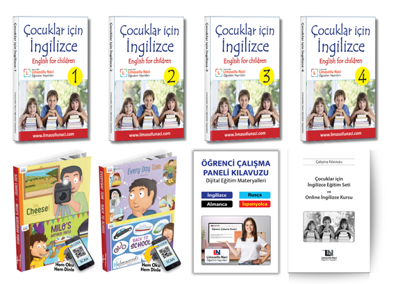 Çocuklar İçin İngilizce Eğitim Seti + Online İngilizce Kursu Bir Arada
