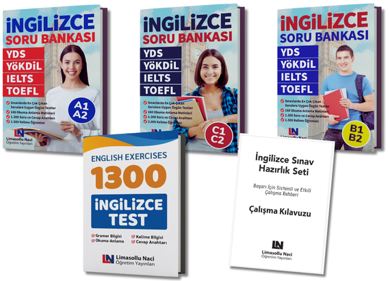 İngilizce Sınav Hazırlık Seti - YDS, YÖKDİL, IELTS, TOEFL, LGS