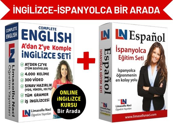 İngilizce  Seti +  Online İngilizce Kursu ve İspanyolca Seti Bir Arada
