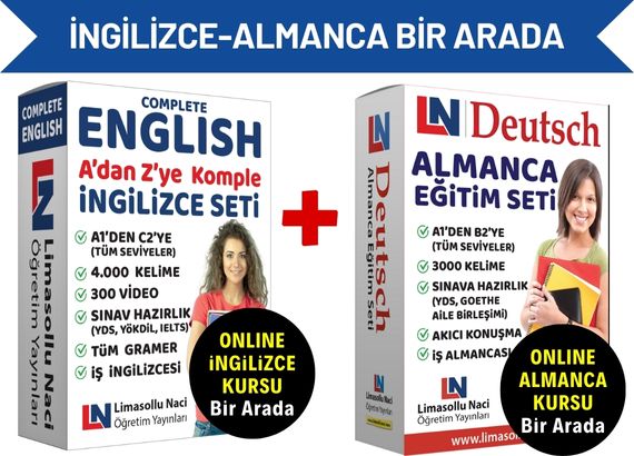 İngilizce Seti ve Almanca Seti + Online Kurslar Bir Arada