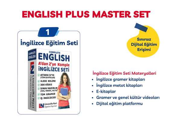 ​English Plus Master Set (İngilizce Seti + Online Kurs + Bire Bir Dersler)