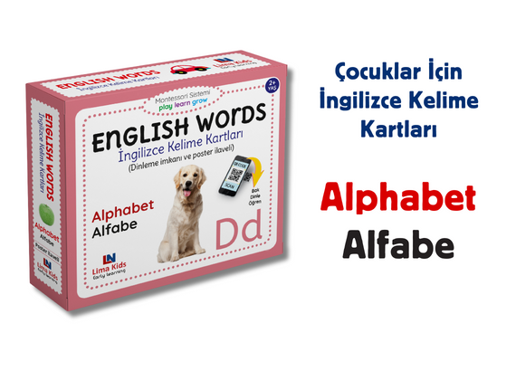 Çocuklar için İngilizce Kelime Kartları - English Words - 6 lı Takım