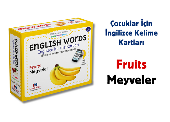 Çocuklar için İngilizce Kelime Kartları - English Words - 6 lı Takım
