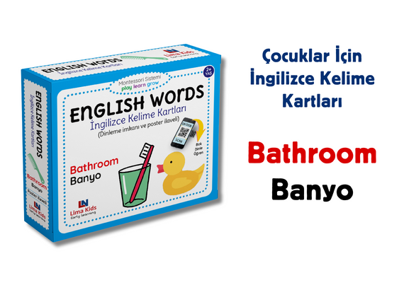 Çocuklar için İngilizce Kelime Kartları - English Words - 6 lı Takım