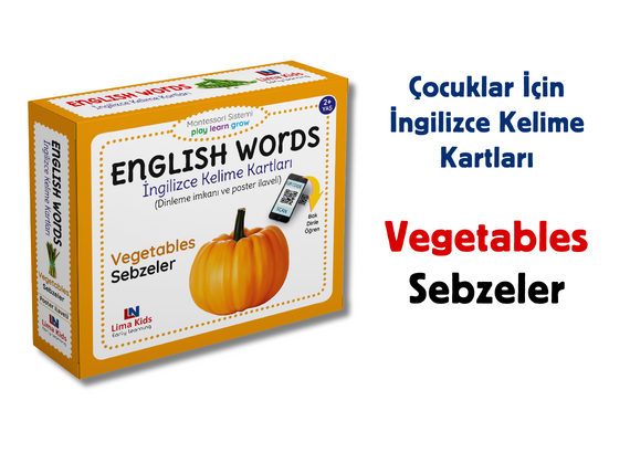 Çocuklar için İngilizce Kelime Kartları - English Words - 6 lı Takım
