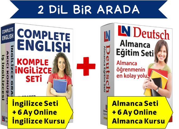 İngilizce ve Almanca Eğitim Setleri + Online Kurslar Bir Arada
