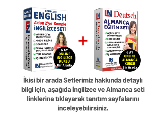 İngilizce Seti ve Almanca Seti + Online Kurslar Bir Arada