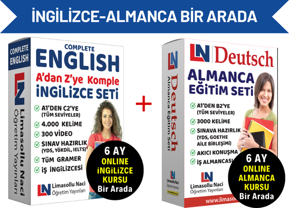İngilizce Seti ve Almanca Seti + Online Kurslar Bir Arada