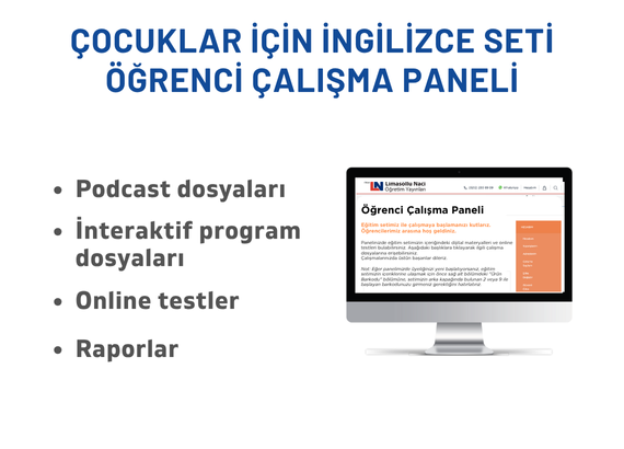 Çocuklar İçin İngilizce Eğitim Seti + Online İngilizce Kursu Bir Arada