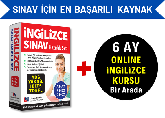 İngilizce Sınav Hazırlık Seti - YDS, YÖKDİL, IELTS, TOEFL, LGS