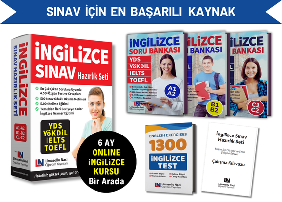 İngilizce Sınav Hazırlık Seti - YDS, YÖKDİL, IELTS, TOEFL, LGS