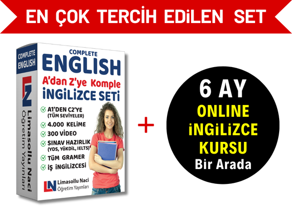 Komple İngilizce Eğitim Seti + 6 Ay Online İngilizce Kursu Bir Arada
