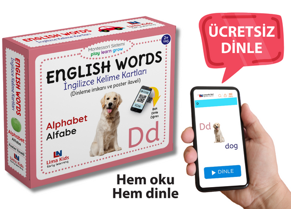 İngilizce Kelime Kartları - English Words - Alphabet/Alfabe