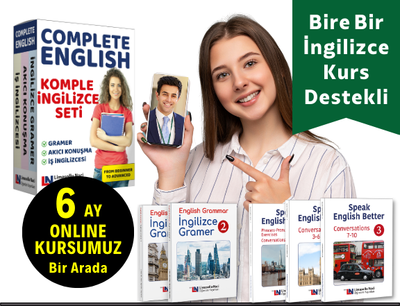 İngilizce Seti + 6 Ay Online Kurs + 1 Ay Özel İngilizce Dersi Bir Arada