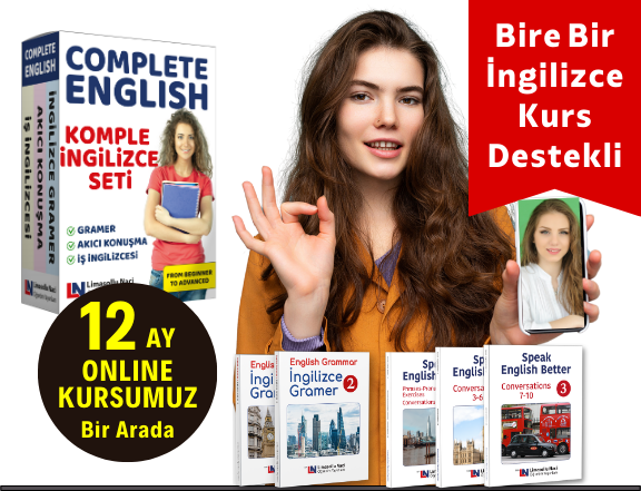İngilizce Seti + 12 Ay Online Kurs + 3 Ay Özel İngilizce Dersi Bir Arada