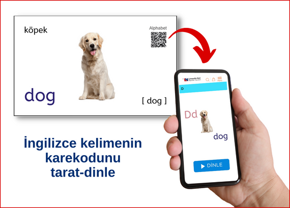 Çocuklar için İngilizce Kelime Kartları - English Words - 6 lı Takım