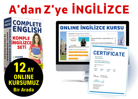 Komple İngilizce Eğitim Seti + 12 Ay Online İngilizce Kursu Bir Arada