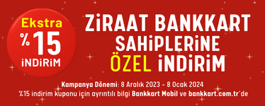 Ziraat Bankası %15 İndirim Kampanyası